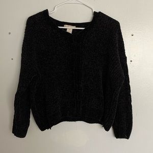 Black cropped sweater